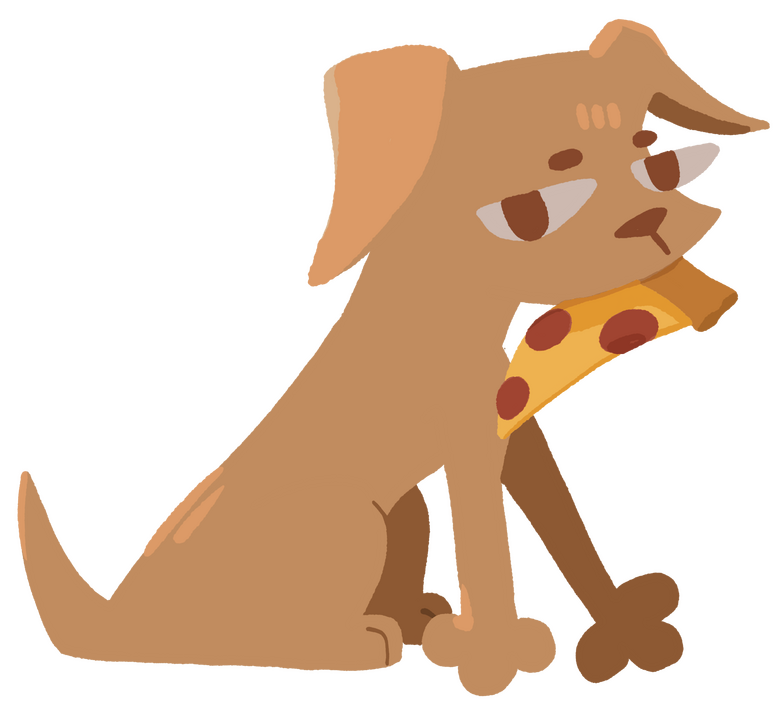 Pizza Dog Sticker