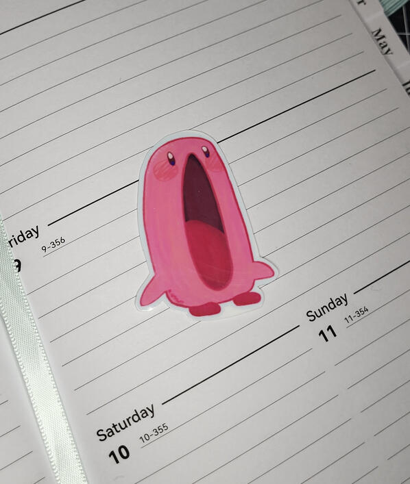 Silly Pink Ball Sticker