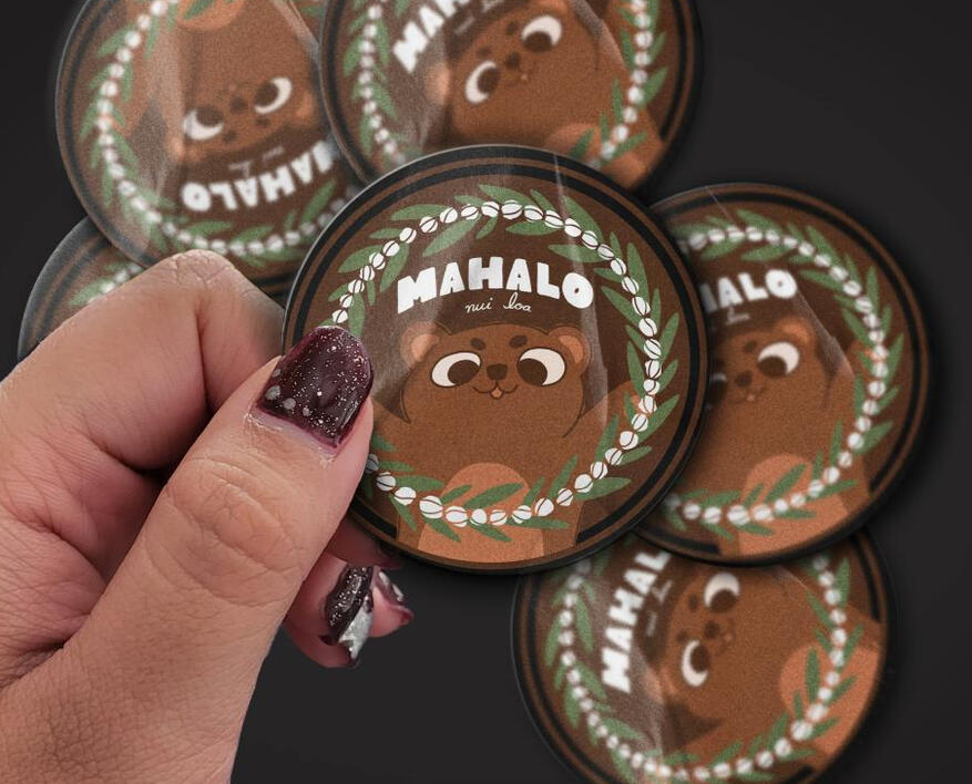 Mahalo Bear Sticker
