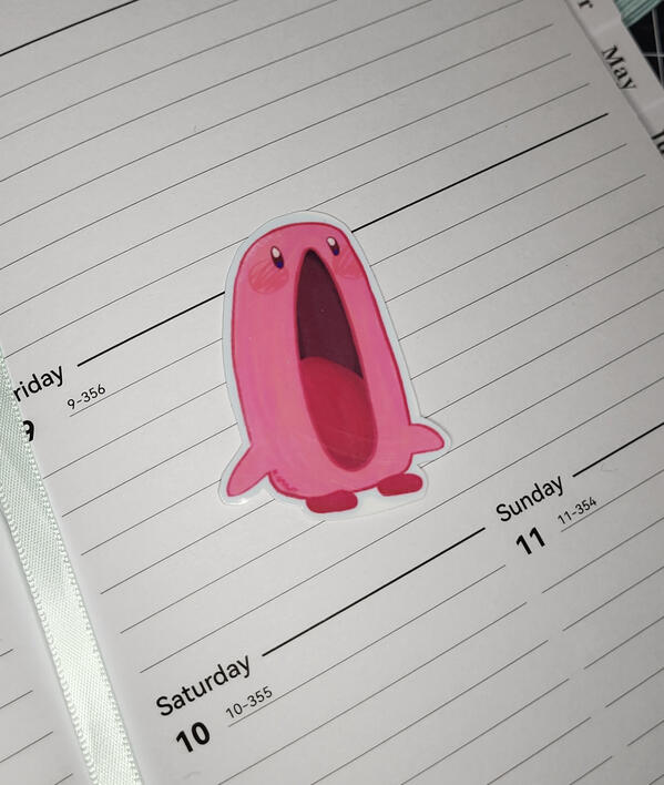 Silly Pink Ball Sticker